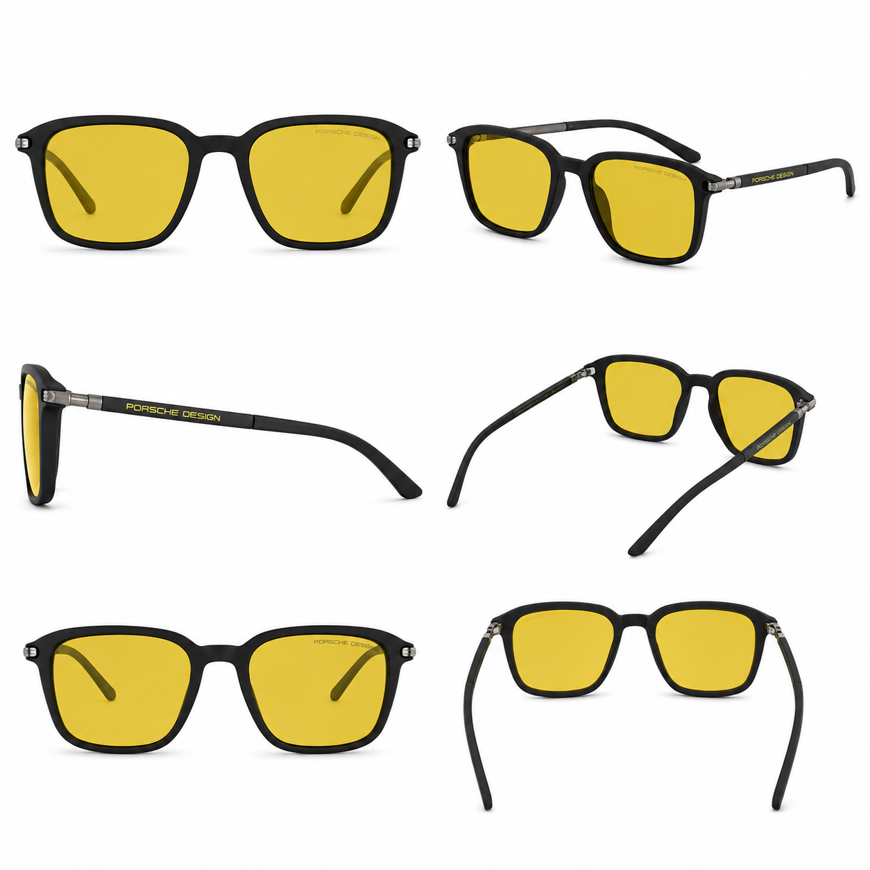 GAFAS PORSCHE DESIGN NEGROS CON AMARILLO
