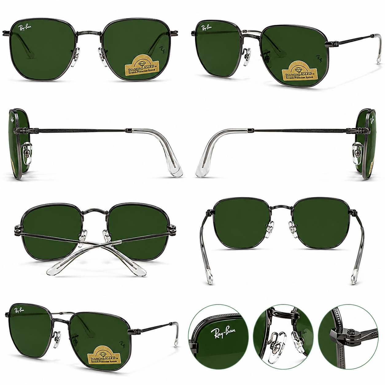 RAY-BAN LEGEND ARO NEGRO LENTE CAFE