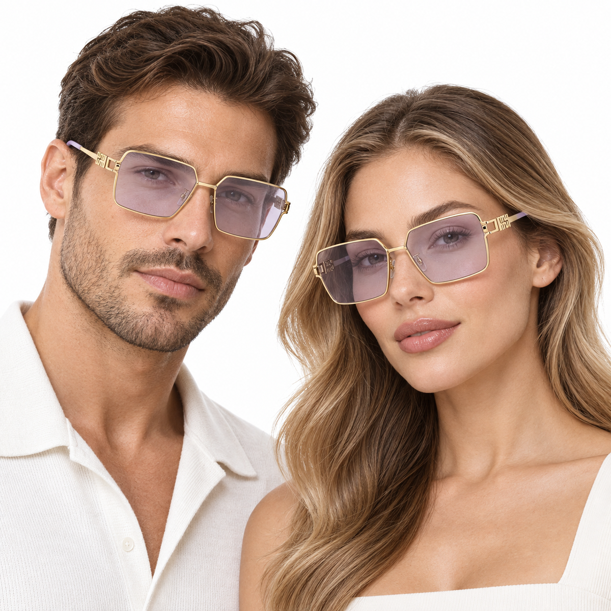 gafas miu miu rec CELESTE CON DORADO