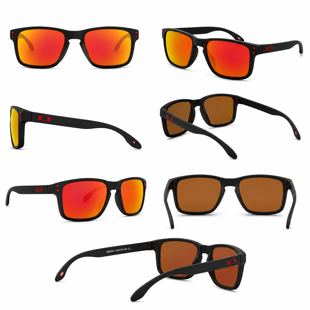 OAKLEY HOLBROOK NEGROS CON ROJO