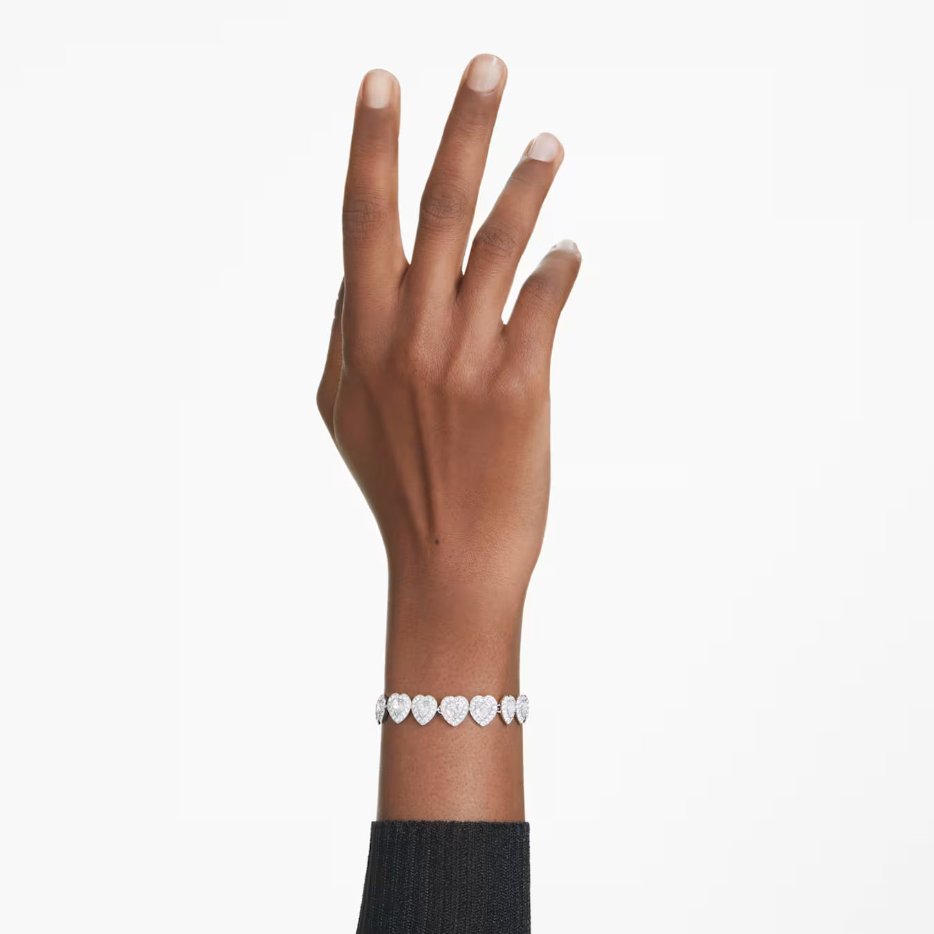 Pulsera Ariana Grande x Swarovski Cortes mixtos, Corazón, Blanco, Baño de rodio