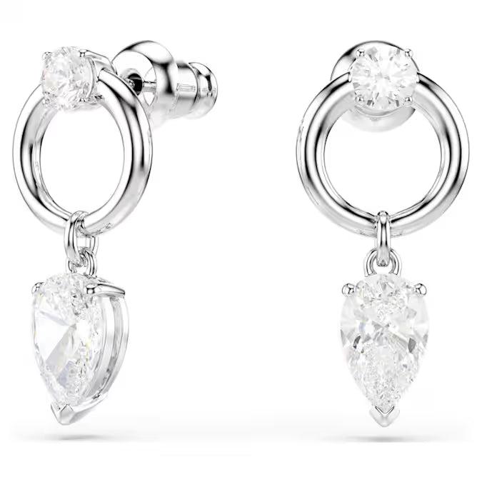 Pendientes Mesmera SWAROVSKI Tallas mixtas, Blancos, Baño de rodio