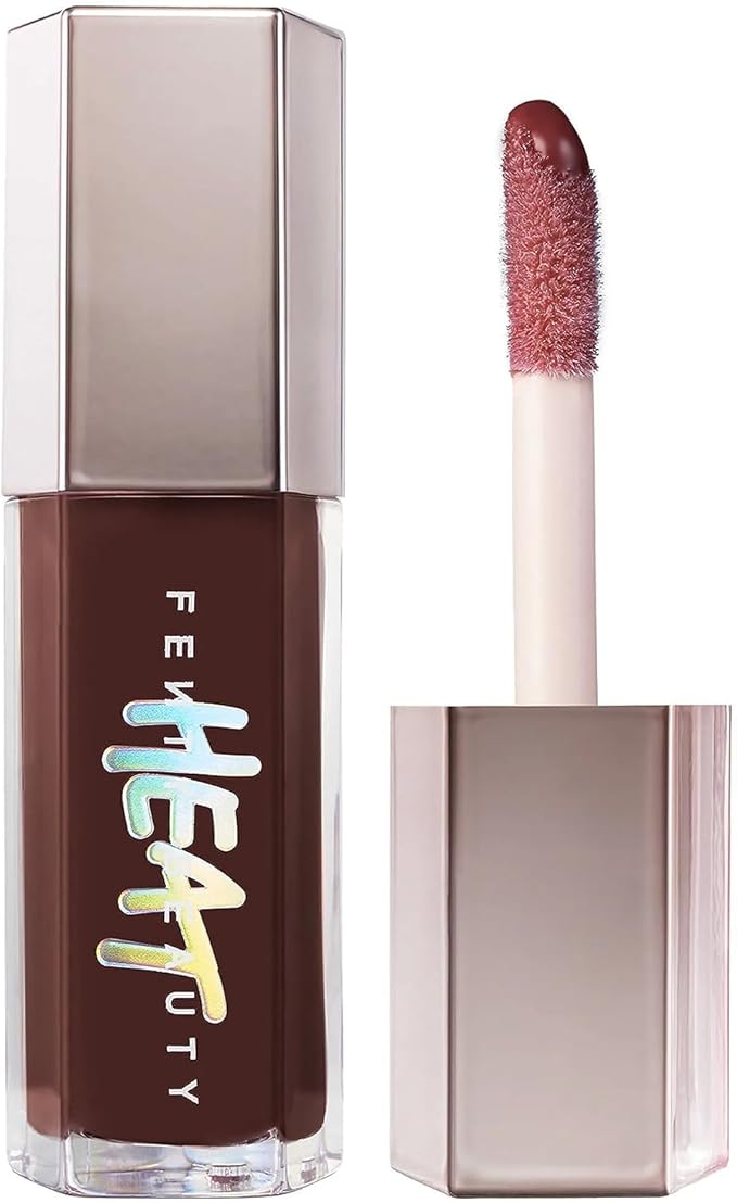 Gloss Bomb Heat Universal Lip Luminizer Plus Plumper - 04 Hot Chocolit Heat by Fenty Beauty for Women - 0.3 oz Lip Gloss