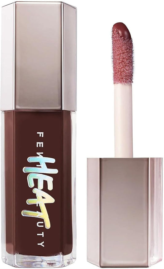 Gloss Bomb Heat Universal Lip Luminizer Plus Plumper - 04 Hot Chocolit Heat by Fenty Beauty for Women - 0.3 oz Lip Gloss