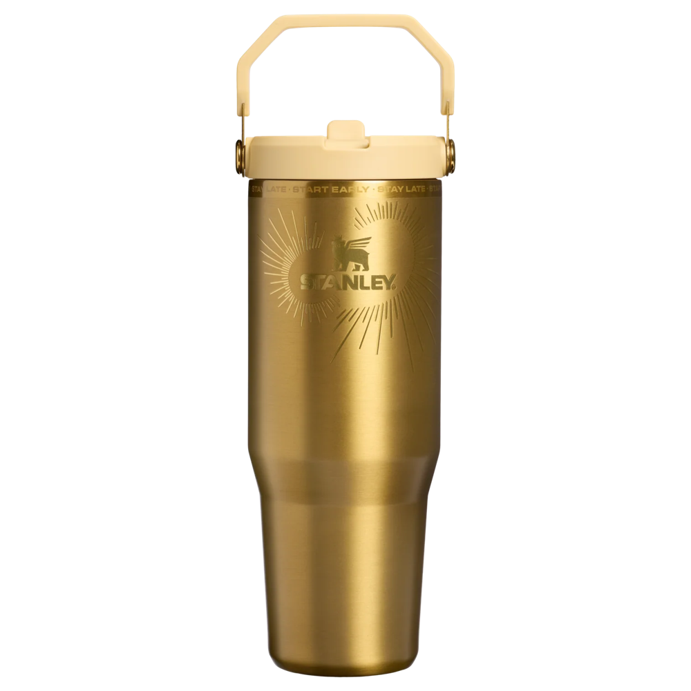 Termo Stanley x Messi IceFlow Flip Straw 30 OZ Edición Limitada gold