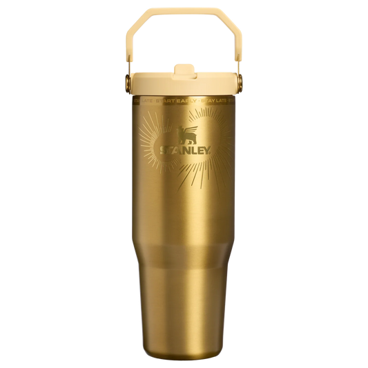 Termo Stanley x Messi IceFlow Flip Straw 30 OZ Edición Limitada gold