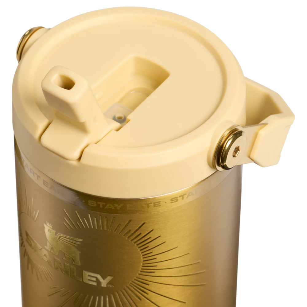 Termo Stanley x Messi IceFlow Flip Straw 30 OZ Edición Limitada gold