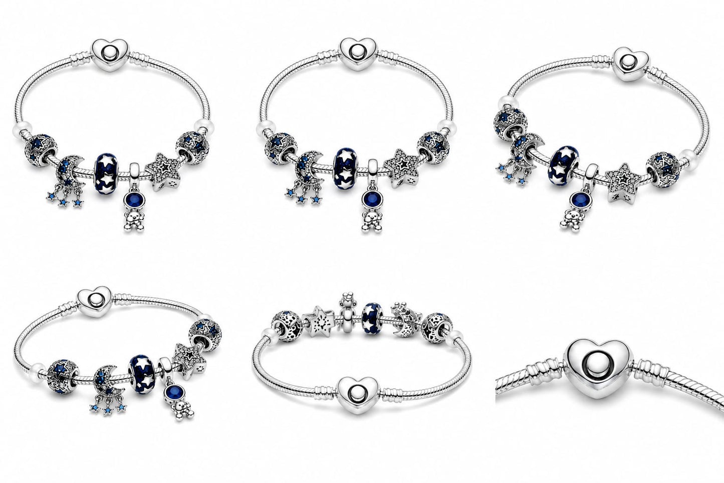 BRAZALETE PANDORA ALE 925 CON CHARMS, CAJA Y BOLSA