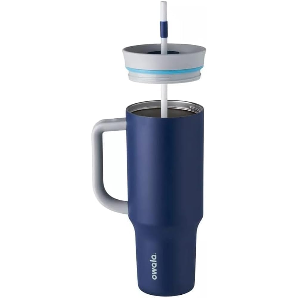 Owala 40oz Tumbler Aislado de Acero Inoxidable con Tapa 2 en 1 Sip o Swig, Fácil de Limpiar, Libre de BPA, Azul