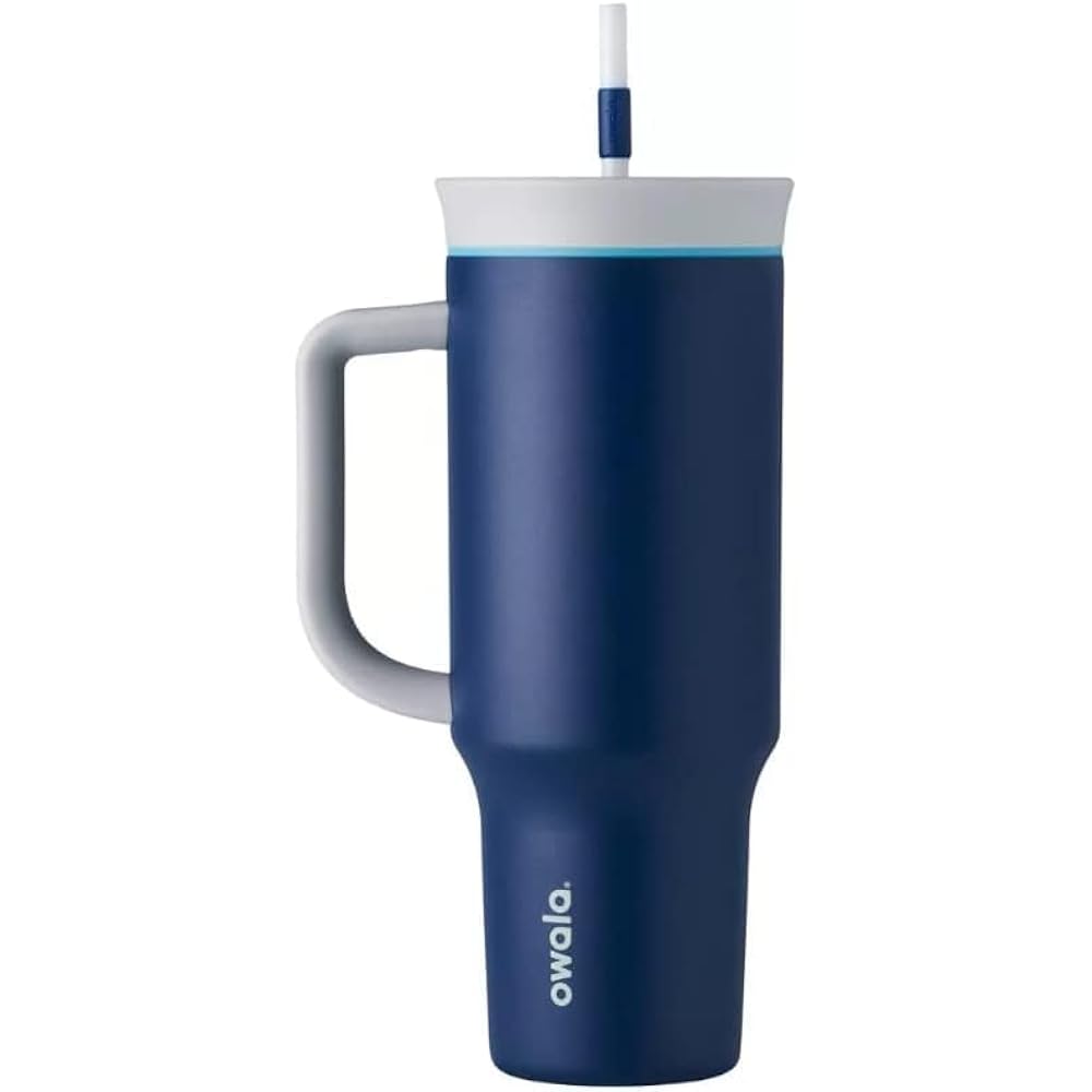 Owala 40oz Tumbler Aislado de Acero Inoxidable con Tapa 2 en 1 Sip o Swig, Fácil de Limpiar, Libre de BPA, Azul