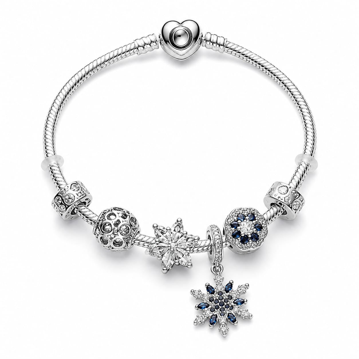 BRAZALETE PANDORA ALE 925 CON CHARMS, CAJA Y BOLSA