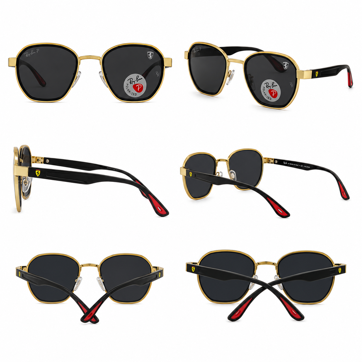 RAY BAN X FERRARI DORADOS