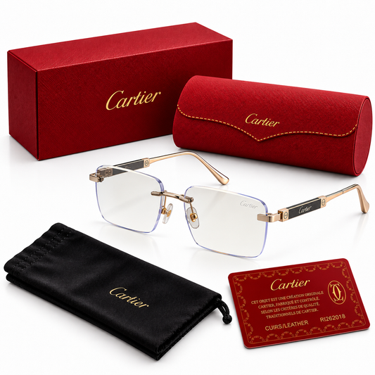GAFAS CARTIER CUADRADAS TRANSPARENTES