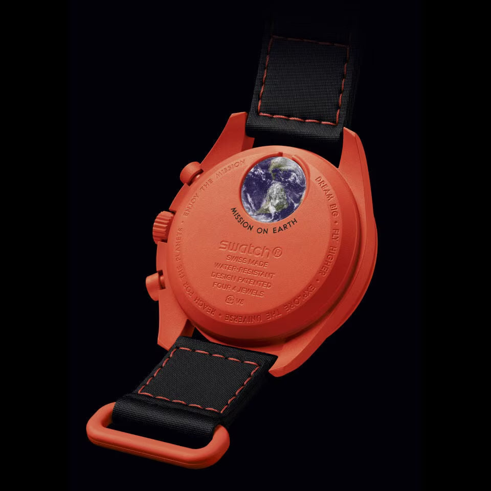 Swatch x Omega Bioceramic Moonswatch Mission On Earth - Lava