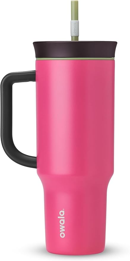 Owala Paquete de vaso de viaje aislado de acero inoxidable de 40 onzas