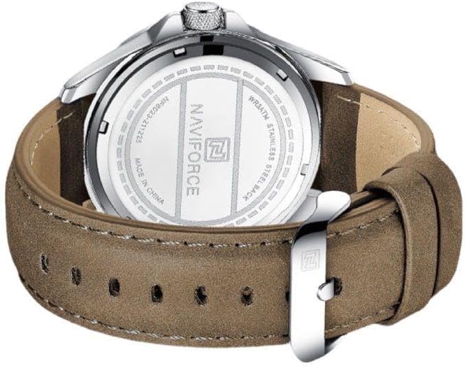 Reloj Naviforce NF8023 correa de piel marrón claro