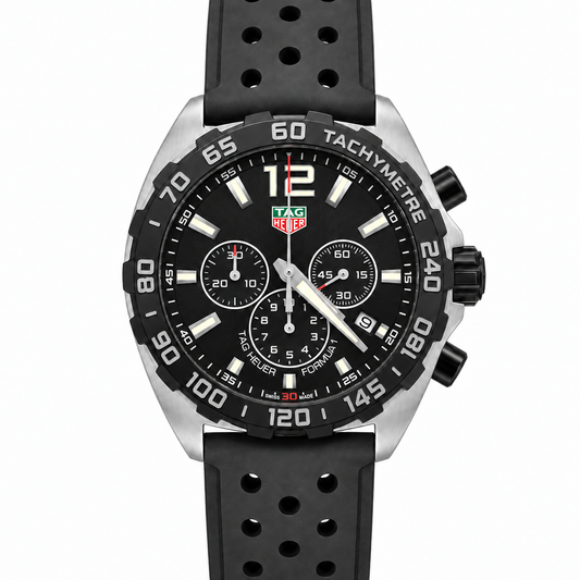 TAG HEUER BLACK RUBBER FORMULA 1 43MM