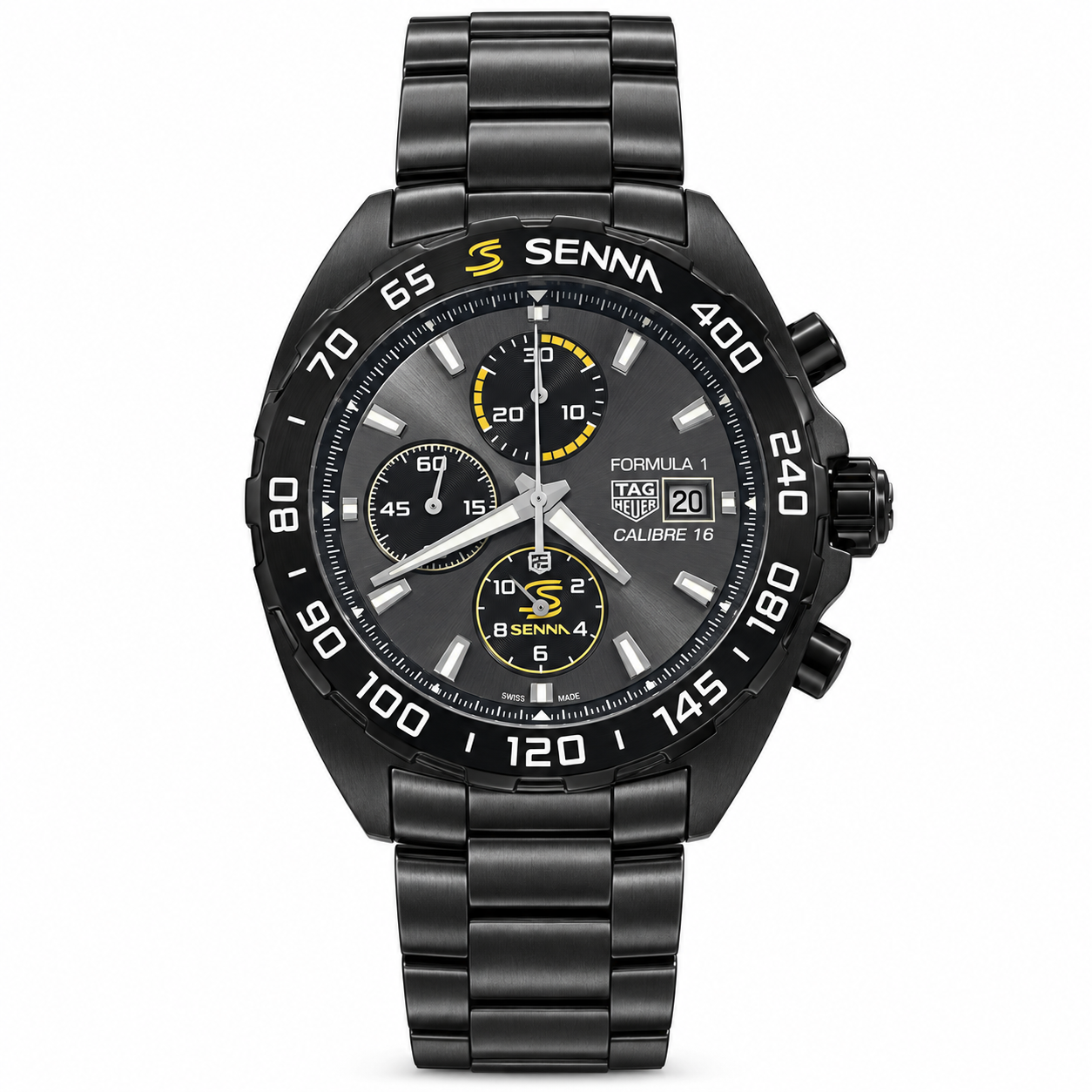 TAG HEUER FORMULA 1 X SENNA CALIBRE 16 NEGRO Y AMARILLO