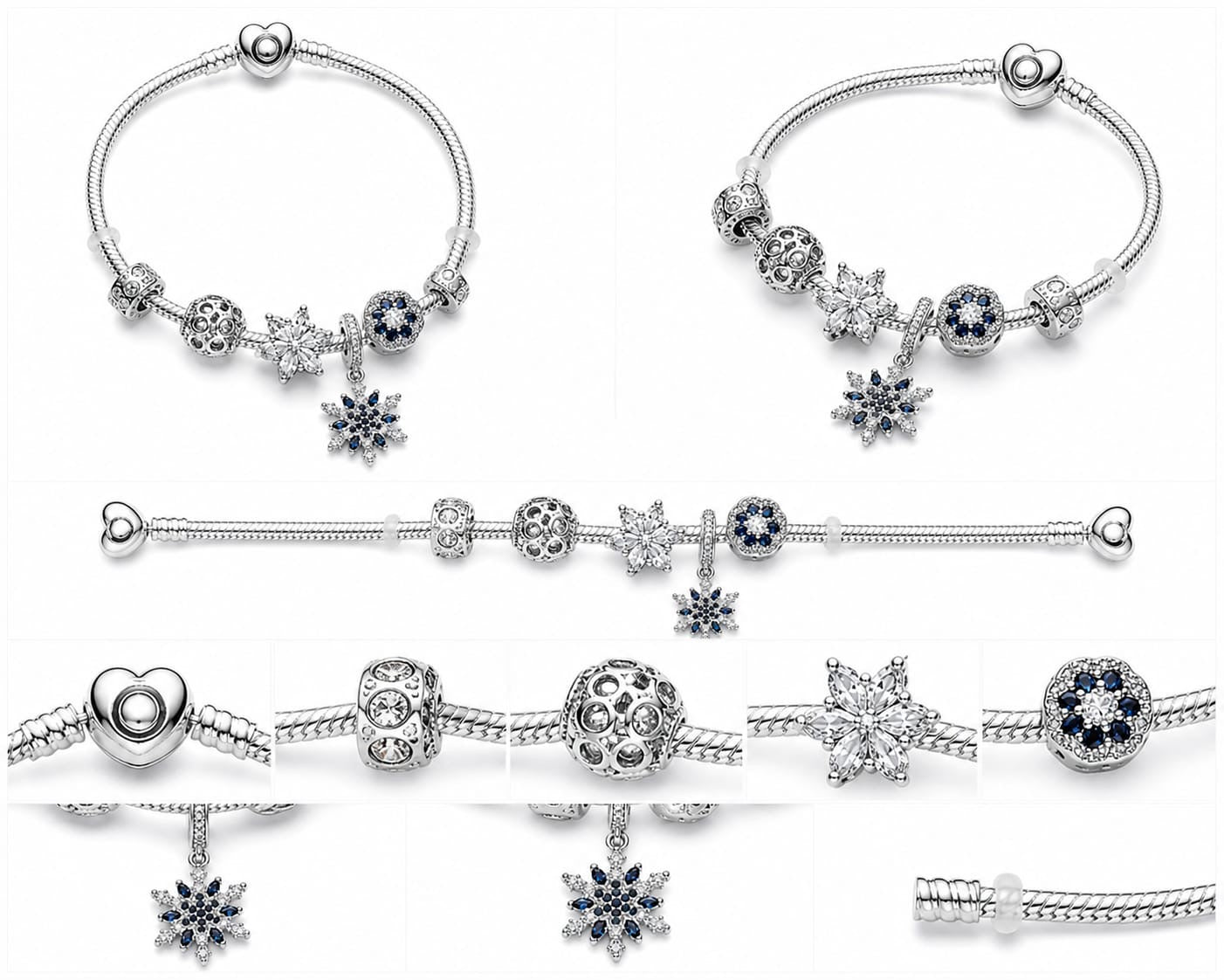 BRAZALETE PANDORA ALE 925 CON CHARMS, CAJA Y BOLSA