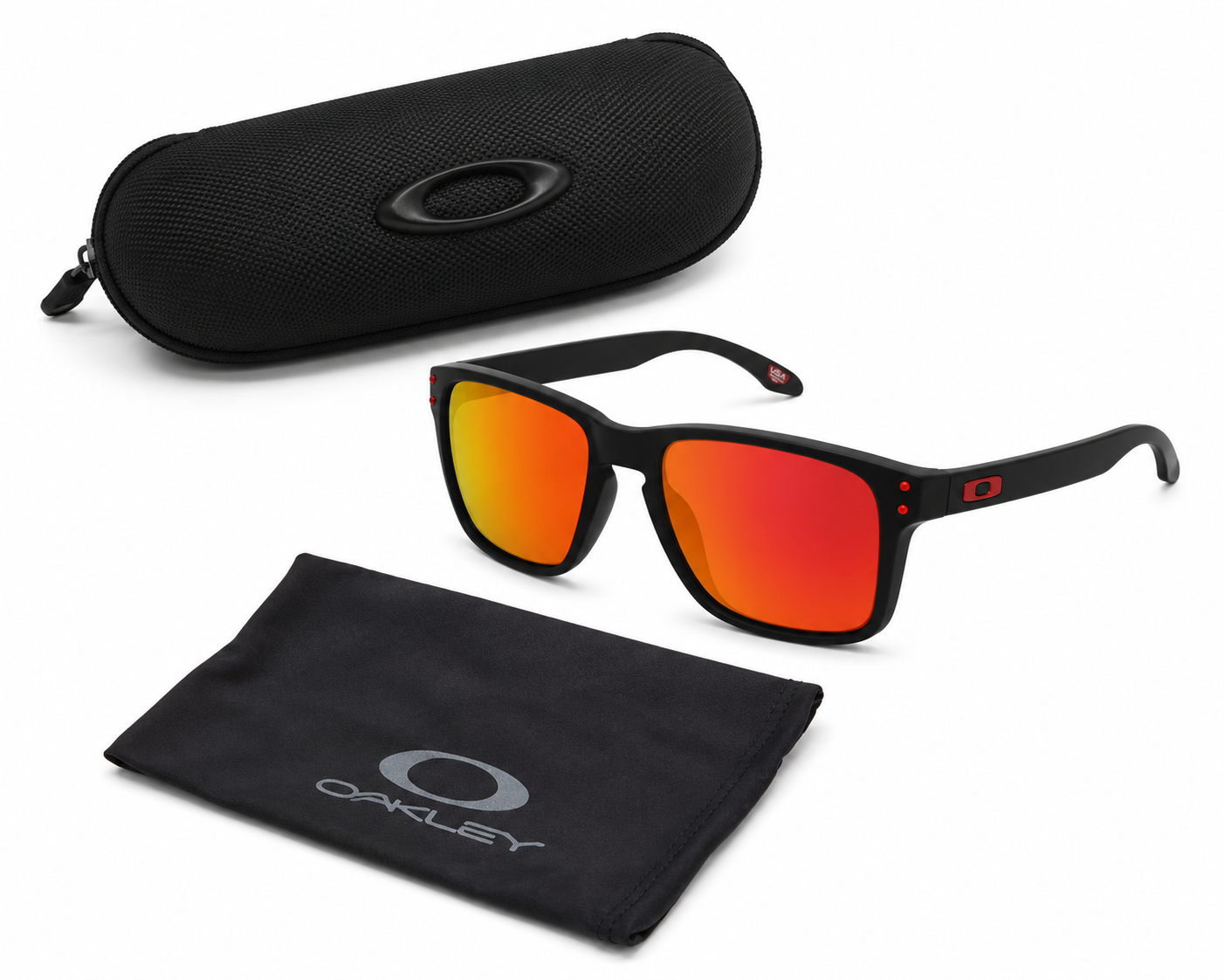 OAKLEY HOLBROOK NEGROS CON ROJO