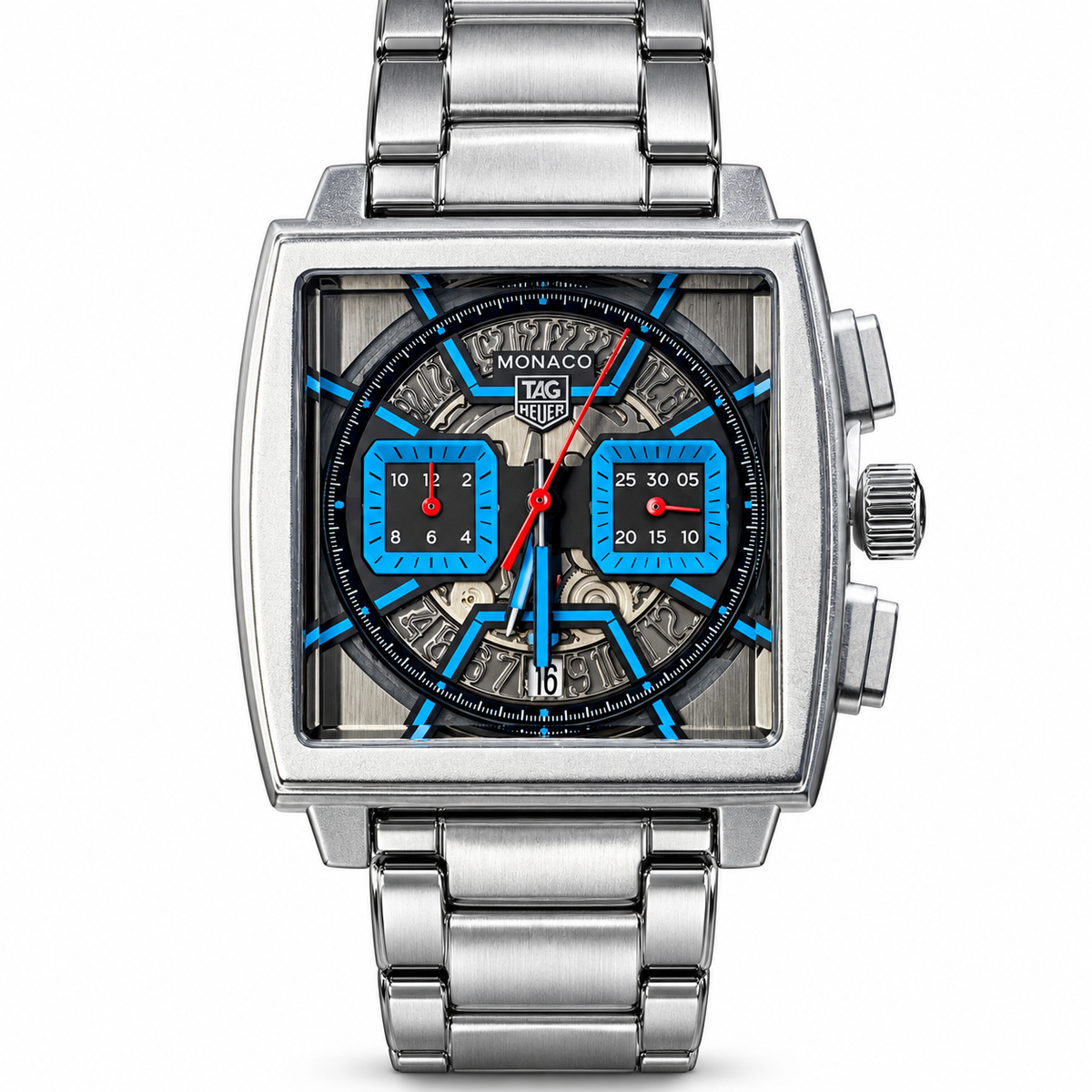 TAG HEUER MONACO GRIS CON CELESTE