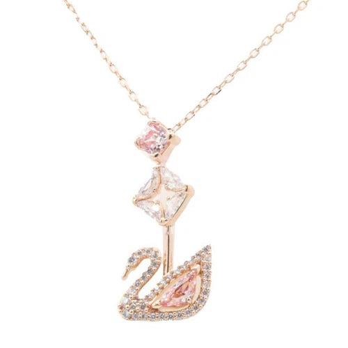 Collar en forma de Y de cristal de cisne deslumbrante de Swarovski