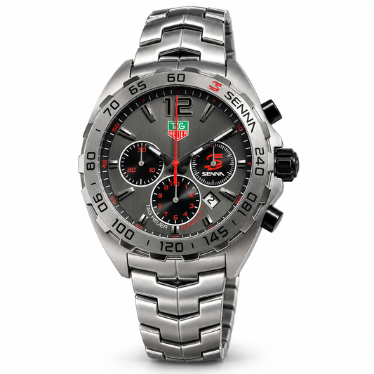 TAG HEUER EDICION ESPECIAL SENNA DIAL GRIS 44MM