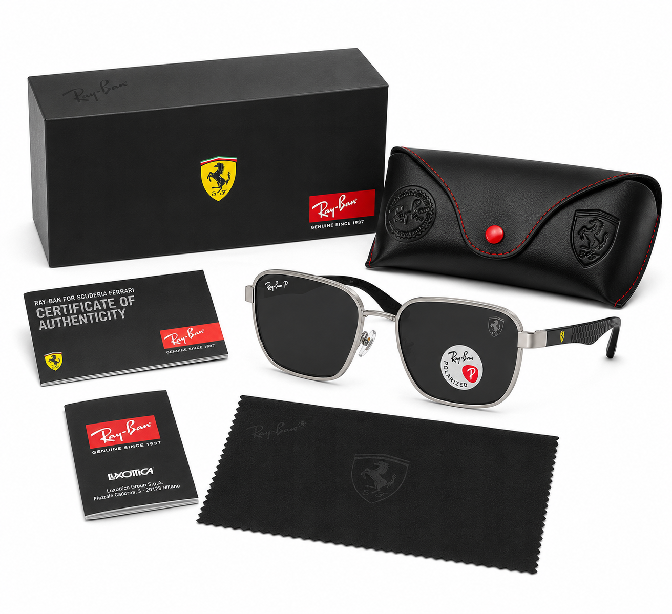RAY-BAN X FERRARI 32113 PLATEADAS