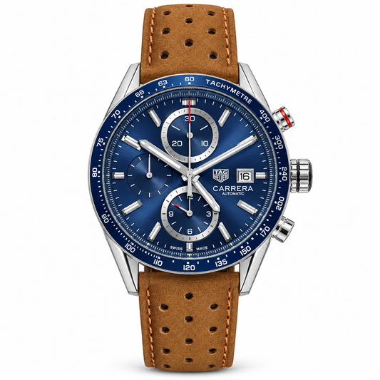 TAG HEUER CARRERA FONDO AZUL CORREA GAMUSA