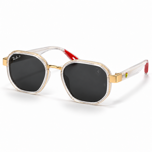 RAY-BAN X FERRARI TRANSPARENTE CON DORADO
