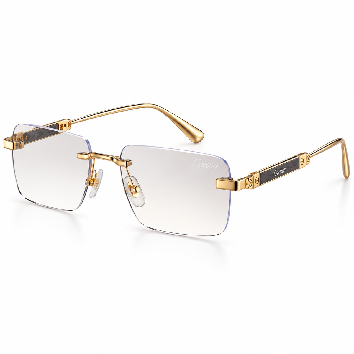 GAFAS CARTIER CUADRADAS TRANSPARENTES