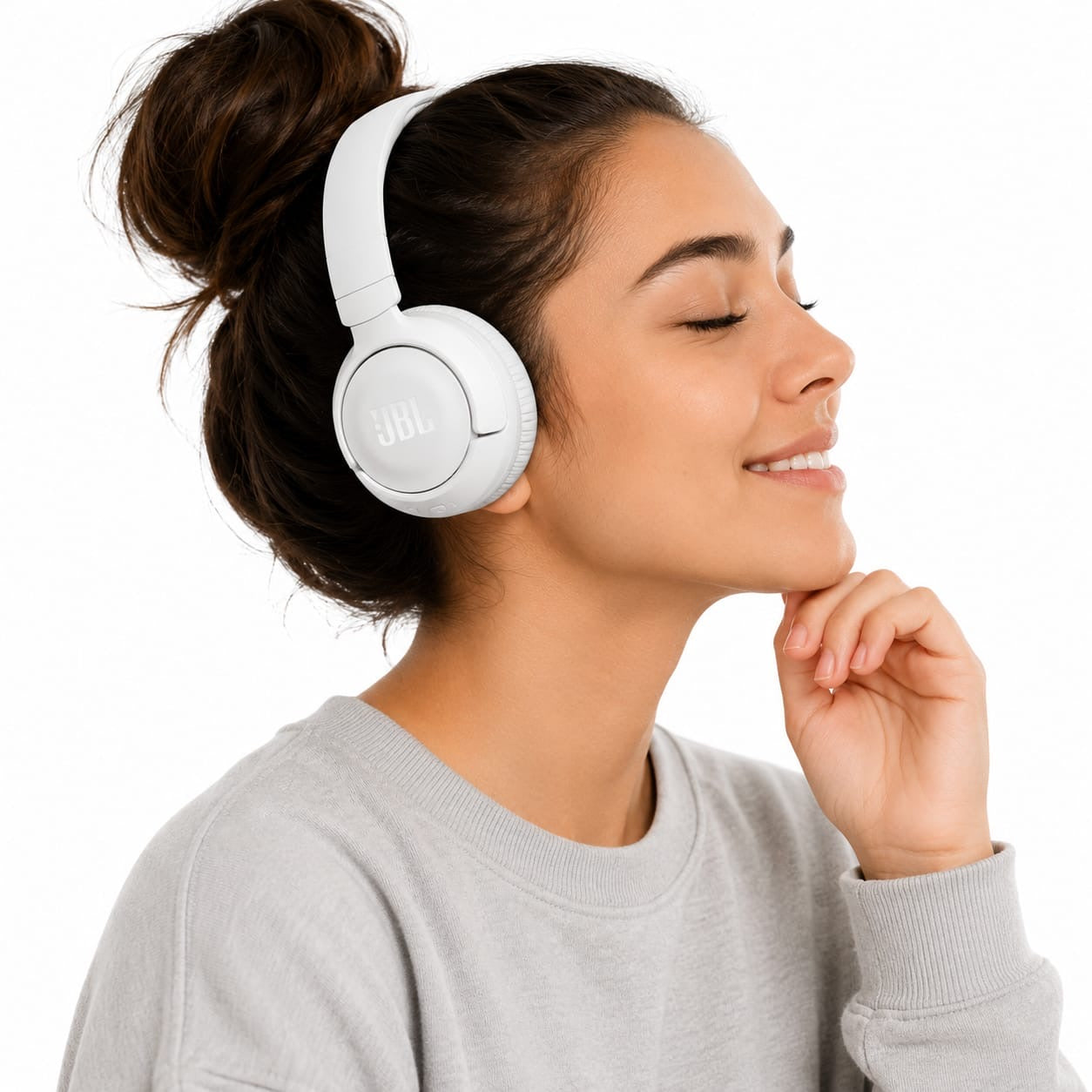 JBL Tune 510BT: Auriculares inalámbricos supraaurales con sonido Purebass - BLANCOS
