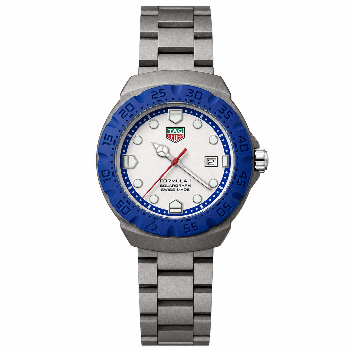 TAG HEUER FORMULA 1 CARATULA BLANCA BISEL AZUL