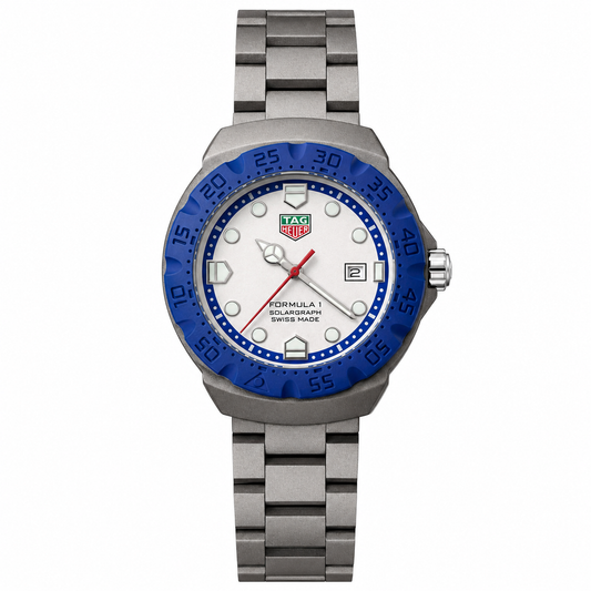 TAG HEUER FORMULA 1 CARATULA BLANCA BISEL AZUL