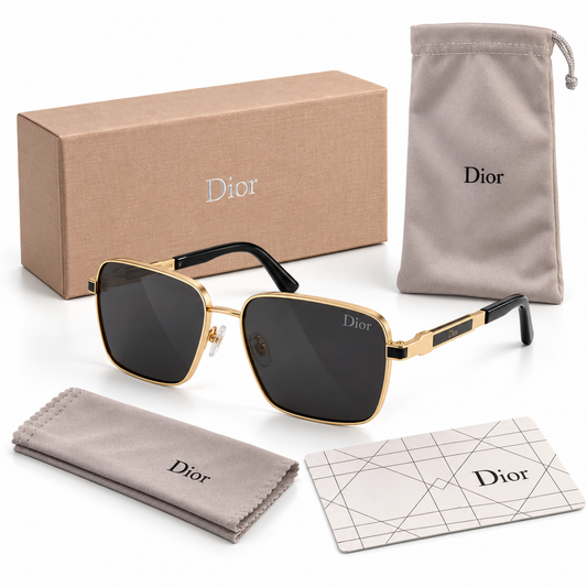 GAFAS DIOR NEGRAS CON DORADO