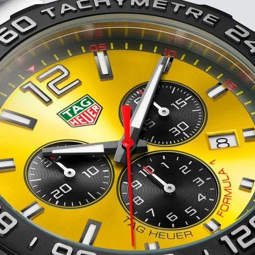 Reloj Tag Heuer Fórmula 1 Cronógrafo Cuarzo Amarillo 43 mm