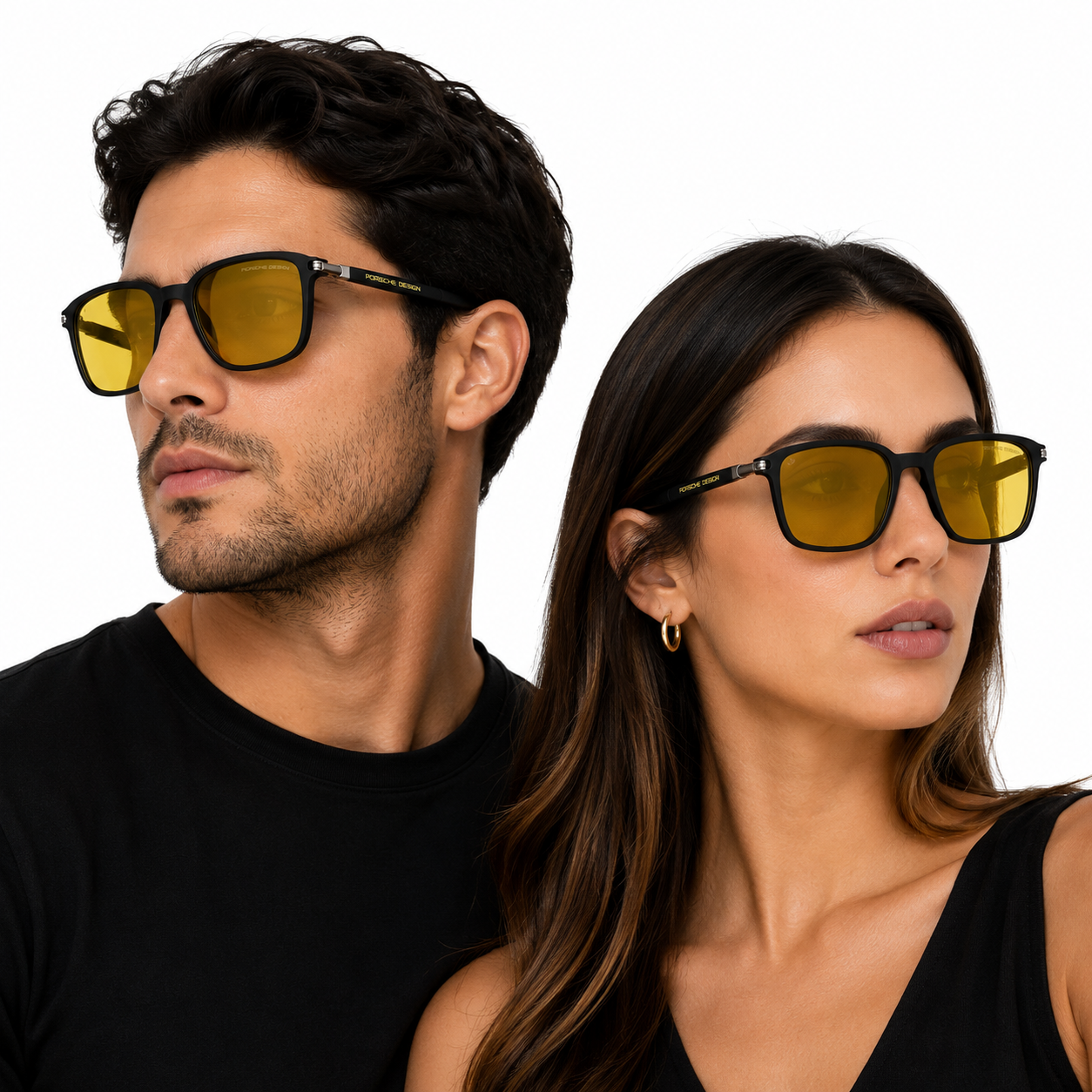 GAFAS PORSCHE DESIGN NEGROS CON AMARILLO
