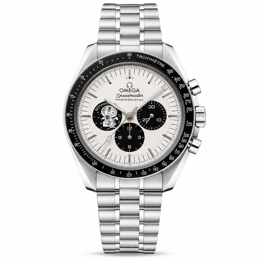OMEGA EDICION SPECIAL SNOOPY FONDO BLANCO BISEL NEGRO