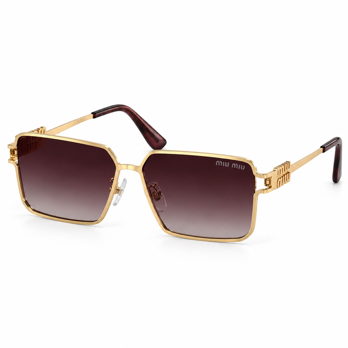 gafas miu miu rec doradas