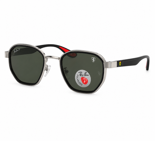 RAY BAN X FERRARI PLATEADOS