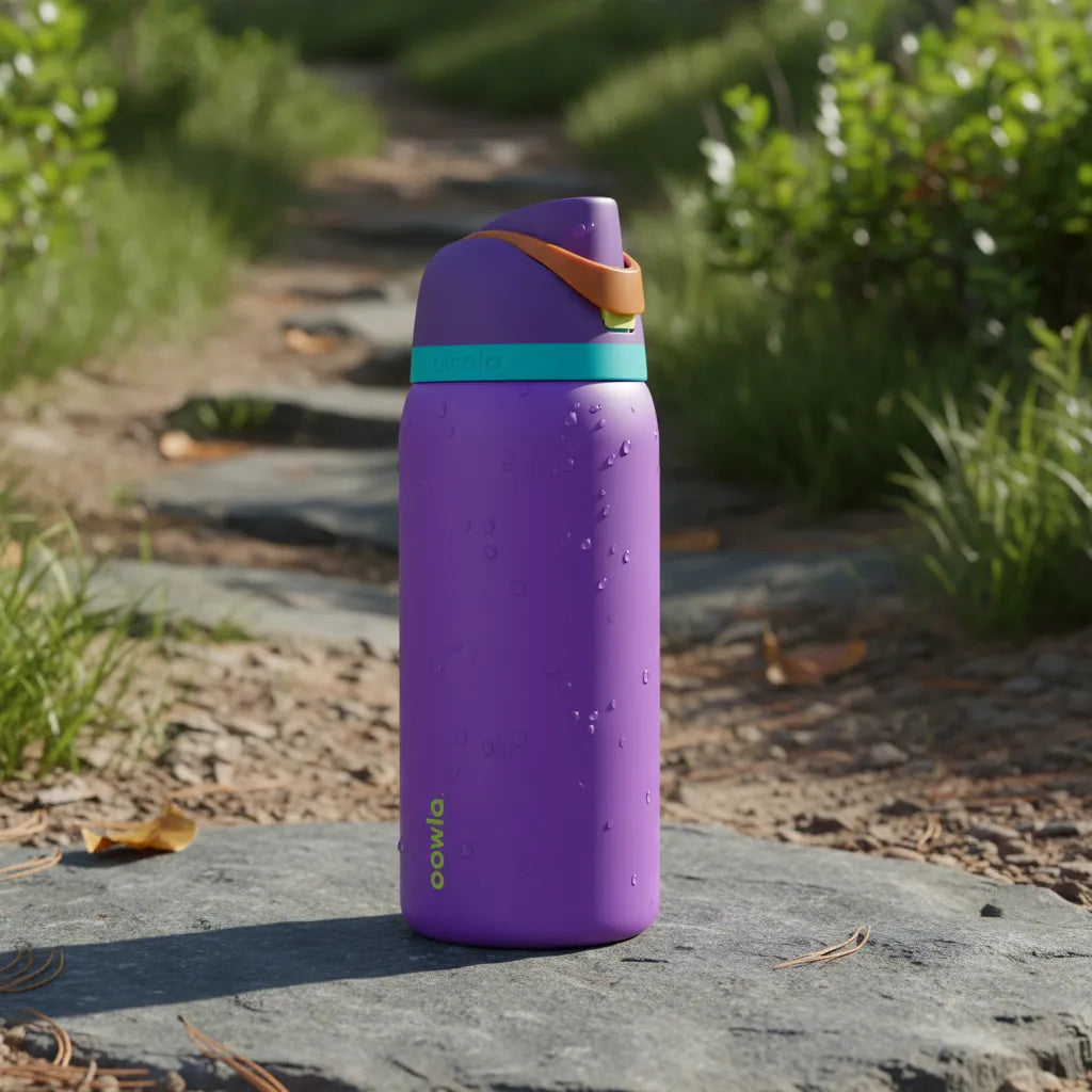 Garrafa Owala Freesip térmica de acero inoxidable, 32 oz morado