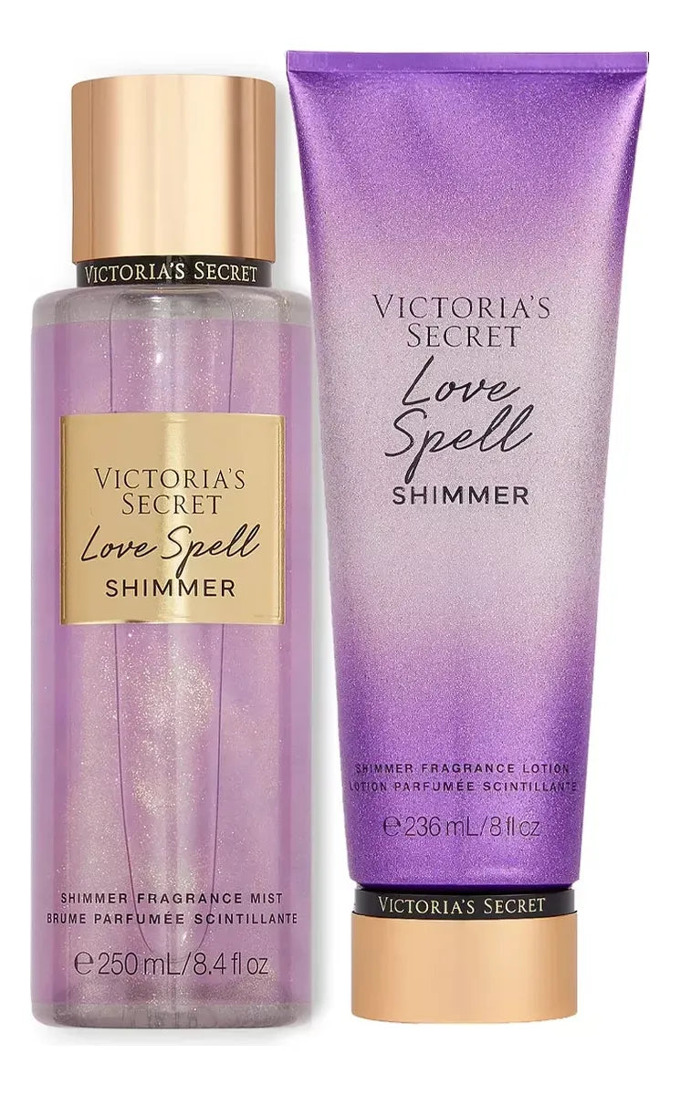 Duo Victoria's Secret Love Spell Shimmer Body Mist Y Crema