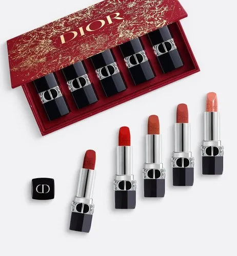 Dior Rouge Couture Edición Especial X5 Labiales 5 Unidades