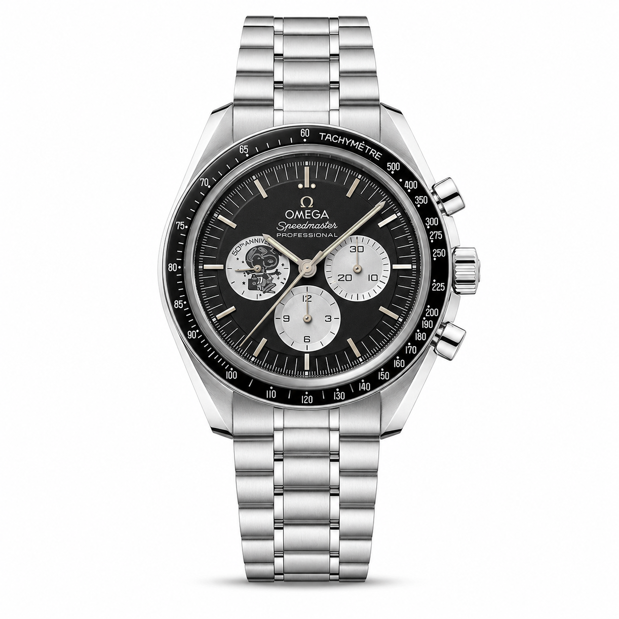 OMEGA EDICION SPECIAL SNOOPY FONDO NEGRO BISEL NEGRO