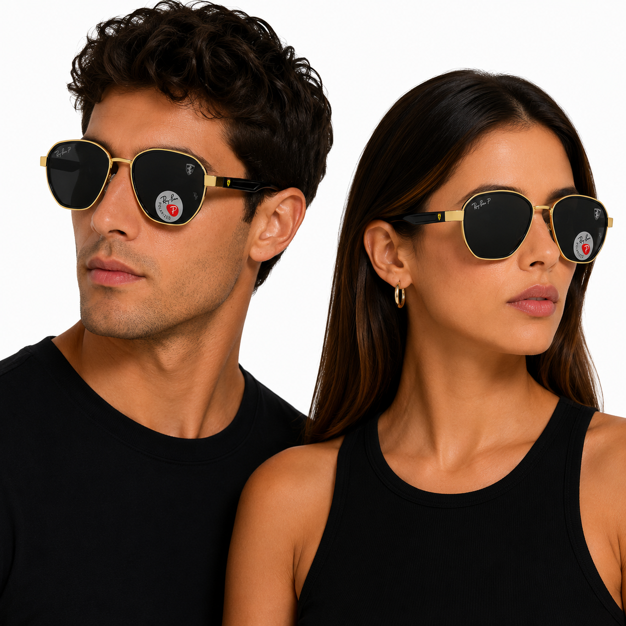 RAY BAN X FERRARI DORADOS