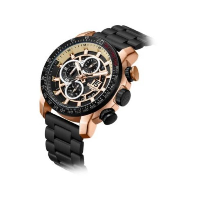 Reloj T5 Para Hombre Análogo Pulsera De Metal, Color Dorado