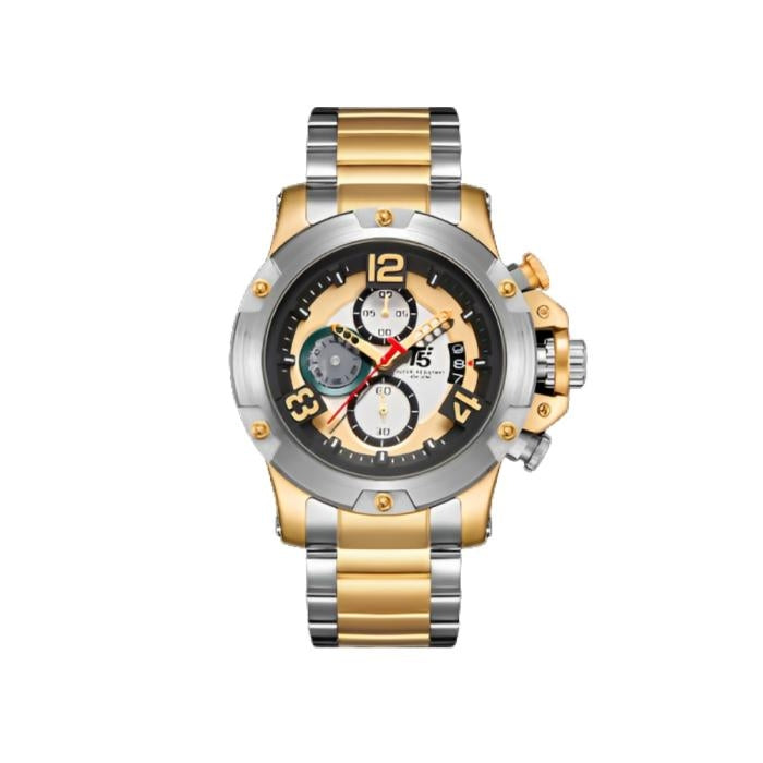 Reloj Analógico de Acero Inoxidable para Hombre H3927G - Dorado con Plateado