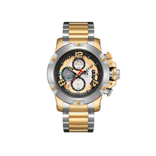 Reloj Analógico de Acero Inoxidable para Hombre H3927G - Dorado con Plateado