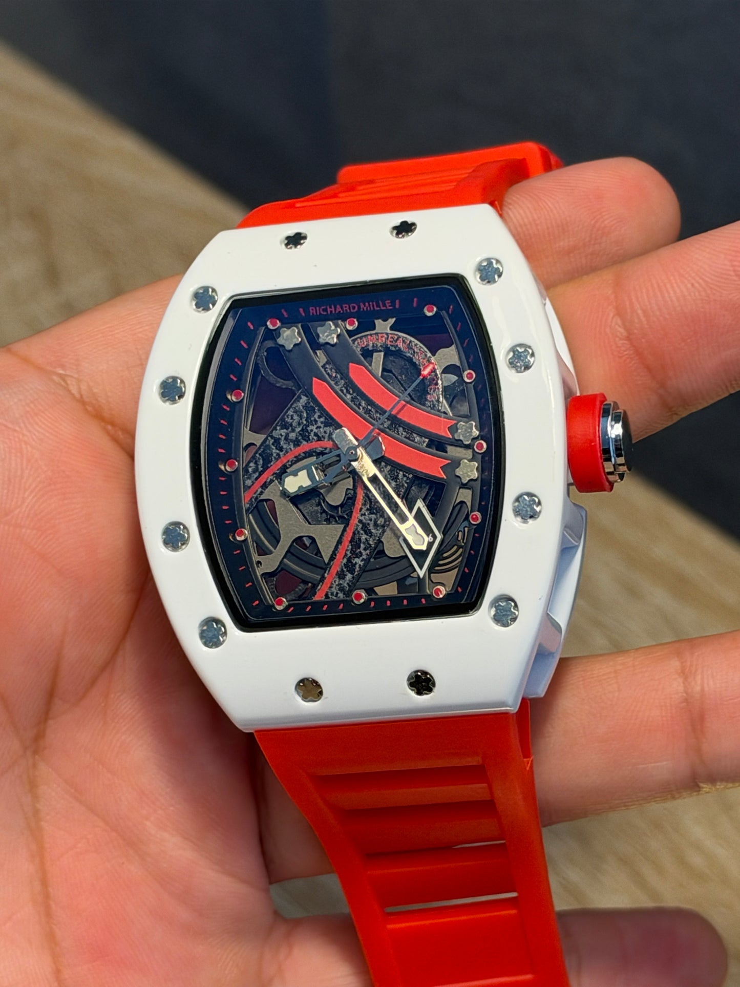 RICHARD MILLIE CORAZON ABIERTO BLANCO CON ROJO