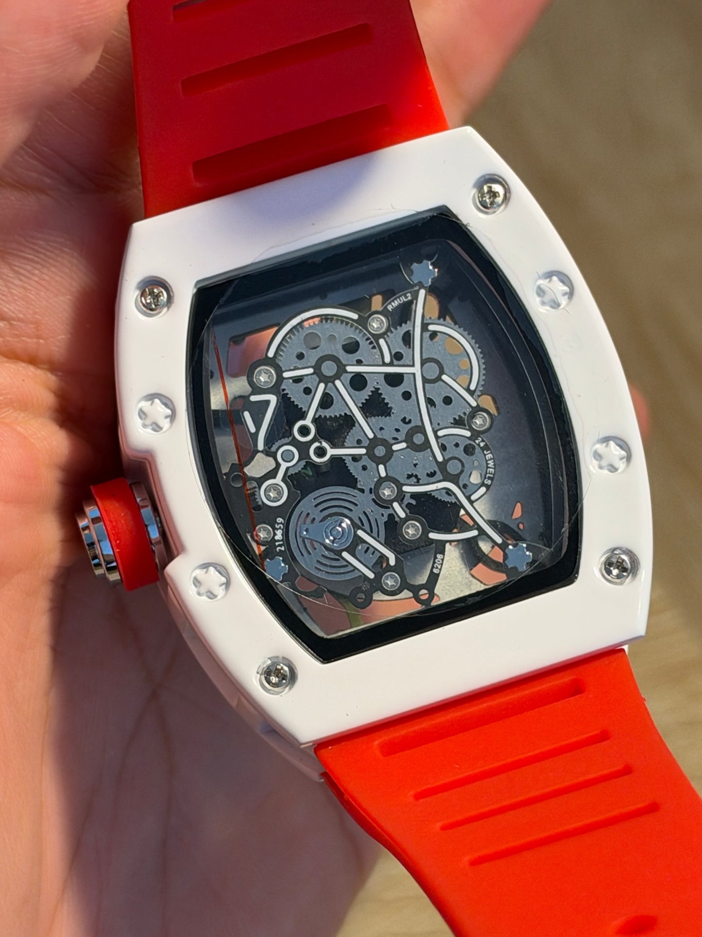 RICHARD MILLIE CORAZON ABIERTO BLANCO CON ROJO